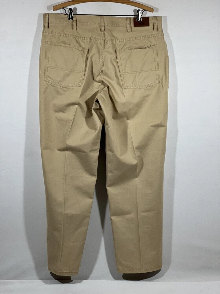 Pantalones LL Bean 1912 para hombre 38x30 caqui exterior 100 % algodón Foto 3 de 4