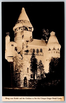Postcard Ginger Bread Castle Wheatworth Mill Hamburg N.J. *C6431