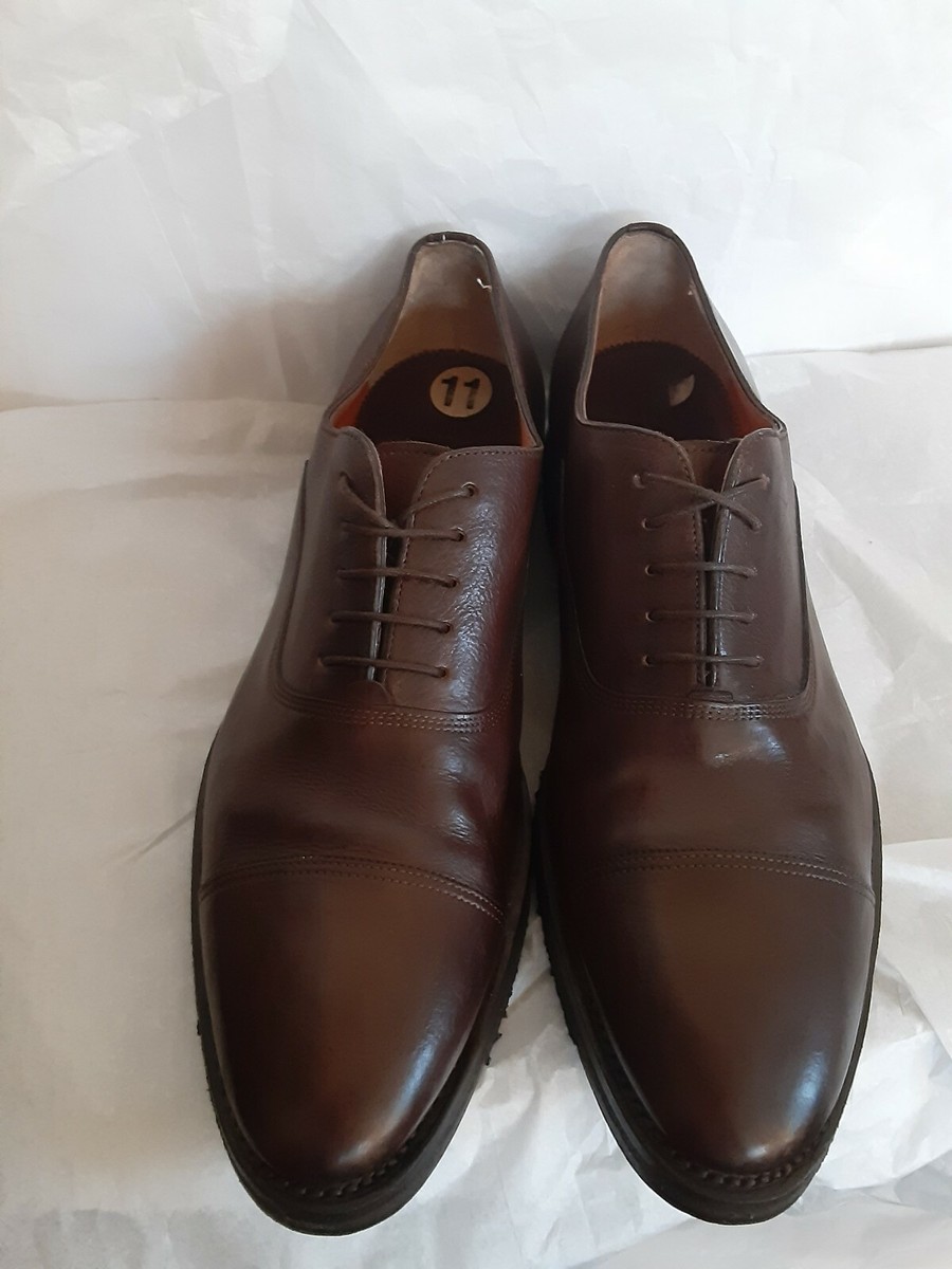Santoni  Goodyear welted shoes crepe sole UK11 us1 Santoni Goodyear-Welt Derby in Brown – Top Shelf Apparel main image 4