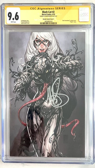 BLACK CAT #2 BROOKS VIRGIN COVER B CGC SS 9.6 SIGNED BY MARK BROOKS
