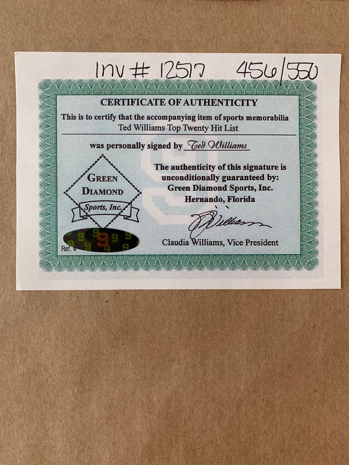 Ted Williams autographed signed 16x20 framed MLB Boston Red Sox PSA COA - Image 4 of 4