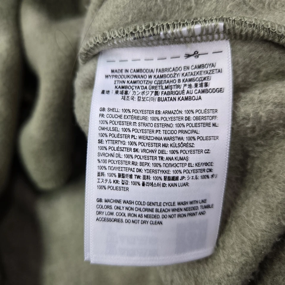 Vans Mujer Sudadera S Verde Tie Dye Pullover Polar Paisaje Parche A Presión Foto 3 de 4