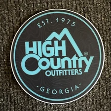 HIGH Country OUTFITTERS Georgia GA MOUNTAIN Pride STICKER HIKE Fish CAMP Black