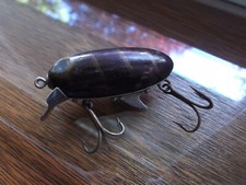 Older USA Made Clark Water Scout,2.25",Brown Gold Ribs, Dent Eye