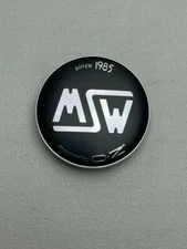 MSW By OZ Since 1985 Matte Black Snap In Wheel Center Cap XC512BW-1
