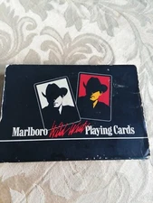 Vintage MARLBORO Playing Cards WILD WEST Philip Morris 1991 2 Decks POKER Cowboy