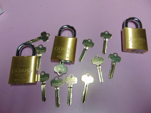 3 NEW ABUS IC BEST CYL. WITH G CORE AND 1 CORE AND 10 KEYS PADLOCK LOCKSMITH - Picture 2 of 4