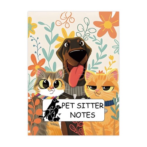 Paper Pet Sitter Notes Name Information Record Notebook Pet Owners Gift