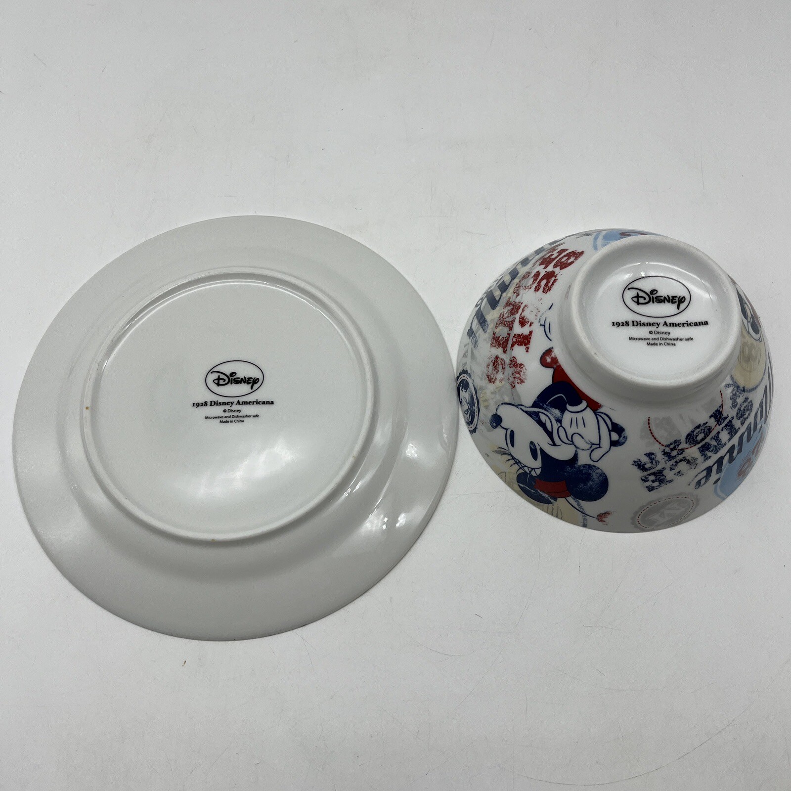 Minnie Mouse Plate And Bowl Since 1928 Disney Americana