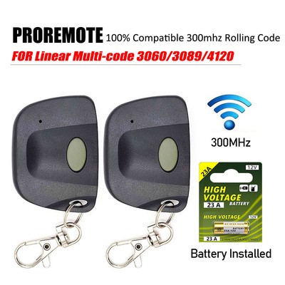 For Linear Multicode 300mhz 10 Dip 3089 MCS308911 Garage Door Gate Opener Remote