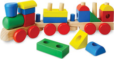Stacking Train - Classic Wooden Toddler Toy 18 Pcs 
