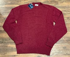 Vtg Robert Bruce Sweater Mens XLT Red Wool Blend Crewneck Knit Pullover Made USA