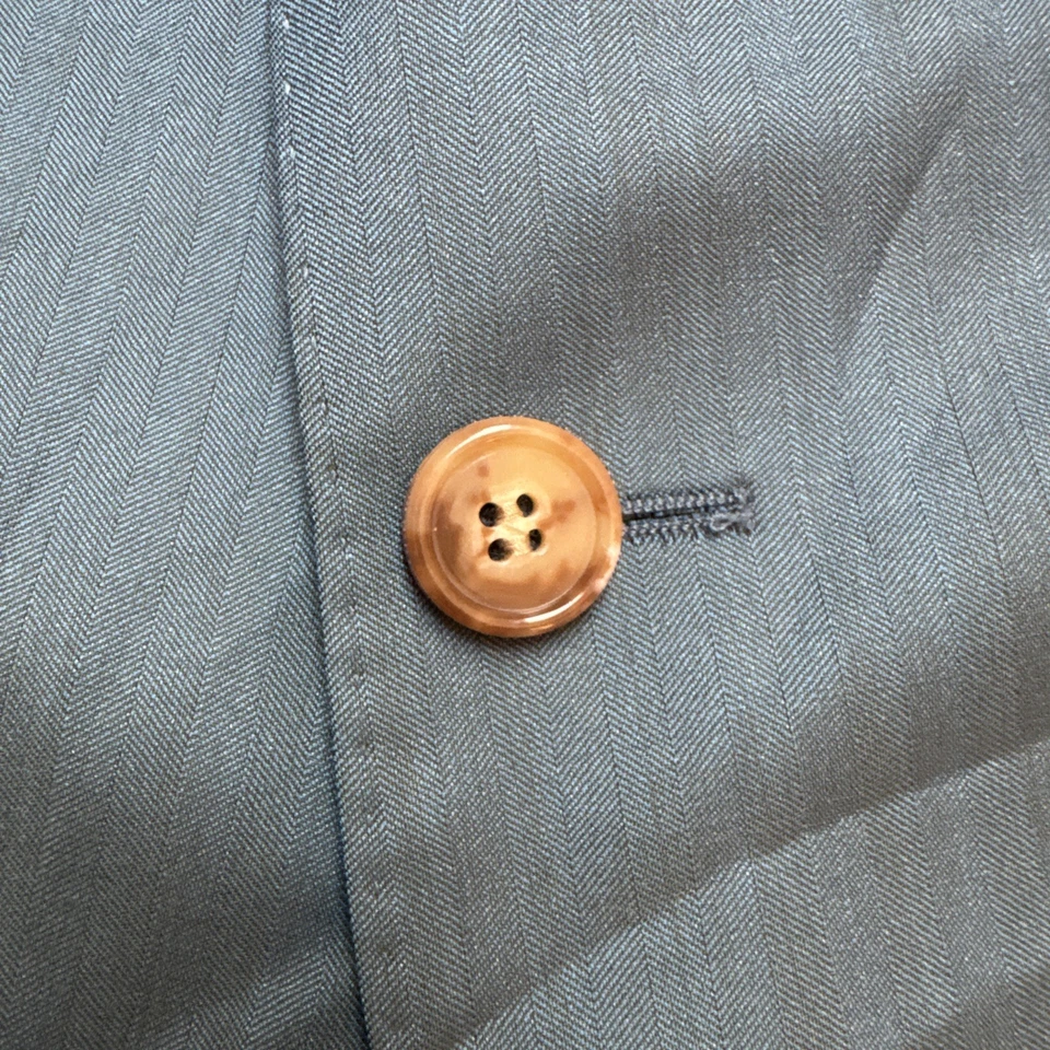 Oliver Wicks Suit Vitale Barberis Canonico 1663 Wool & Silk Men Sz 46L / 40 x 33 - Image 3 of 4