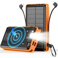 Portable Charger Solar Power Bank 52800mAh 5V/3A Fast Charging Battery Pack w...