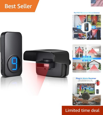 #ad Wireless Driveway Alarm with 600ft Range Outdoor Motion Sensor for Security $51.99