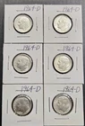 1964-D Roosevelt Dime Lot Of 6 Uncirculated 90% Silver