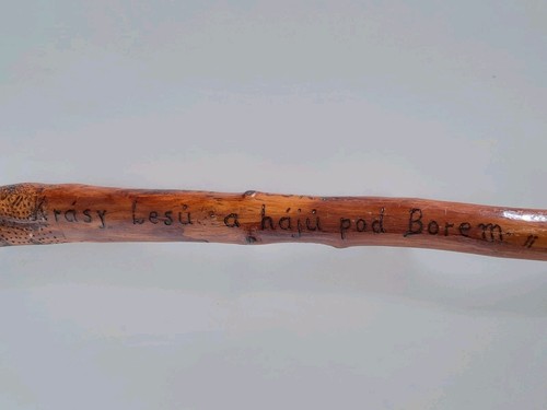 Snake Antique Massive Walking Stick Cane Follk Art Carved Wood Handmade Drawings - Picture 14 of 18