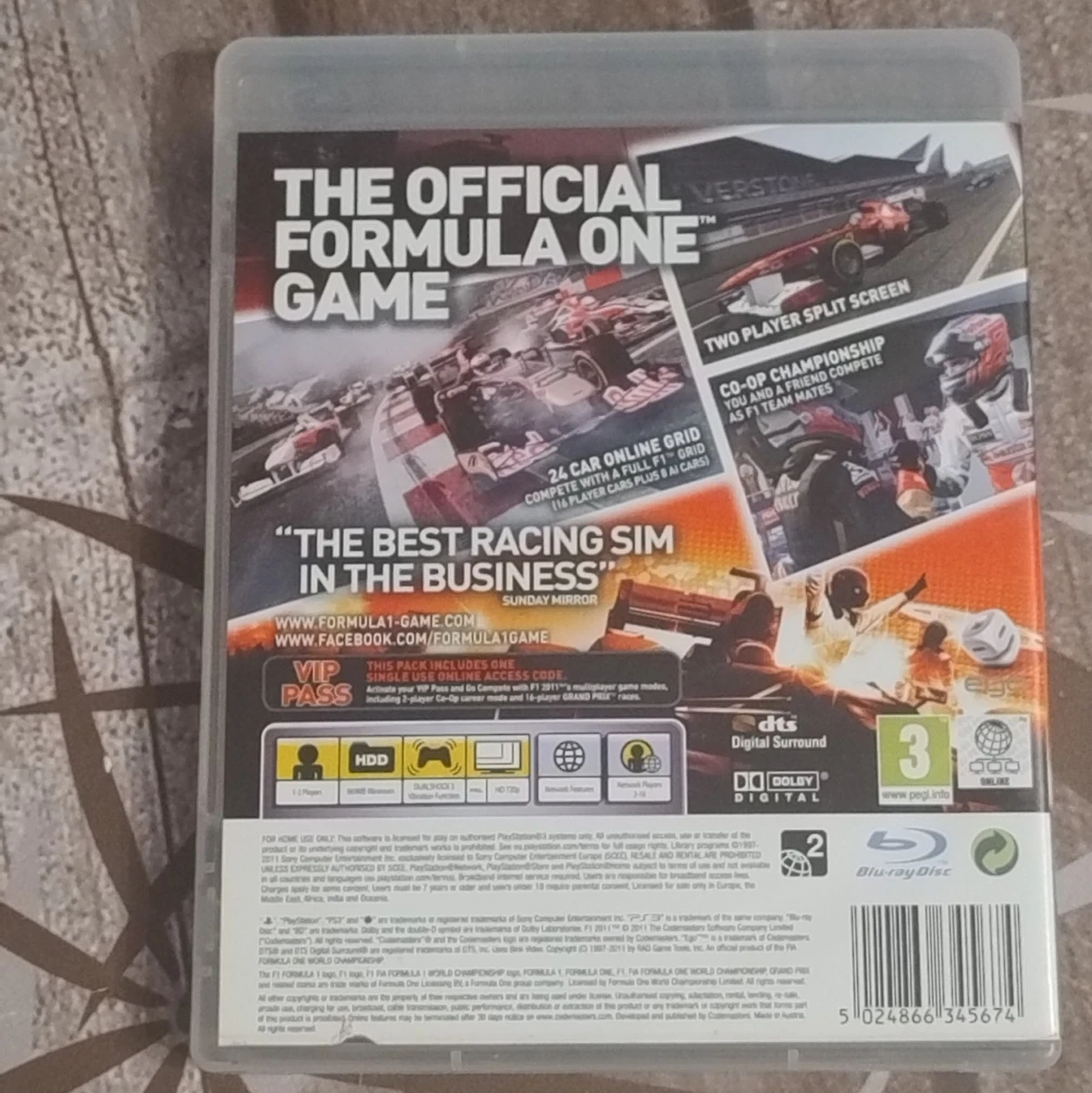 F1 2011 PS3 Formula 1 PlayStation 3 PAL