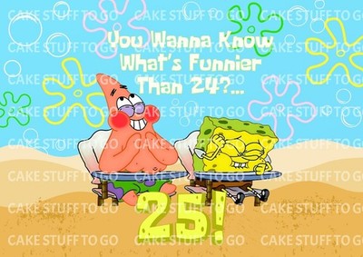 Sponge Bob Square Pants Whats Funnier Than 24 Edible Cake Topper