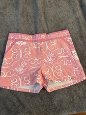 Vintage Lilly Pulitzer Girls Shorts Size 12 Pink White Butterflies Preppy