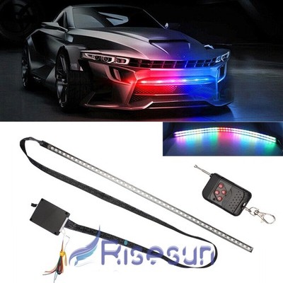 7-Color 48 LED RGB Scanner KNIGHT RIDER Effect Light Car Strobe Light Strip RC