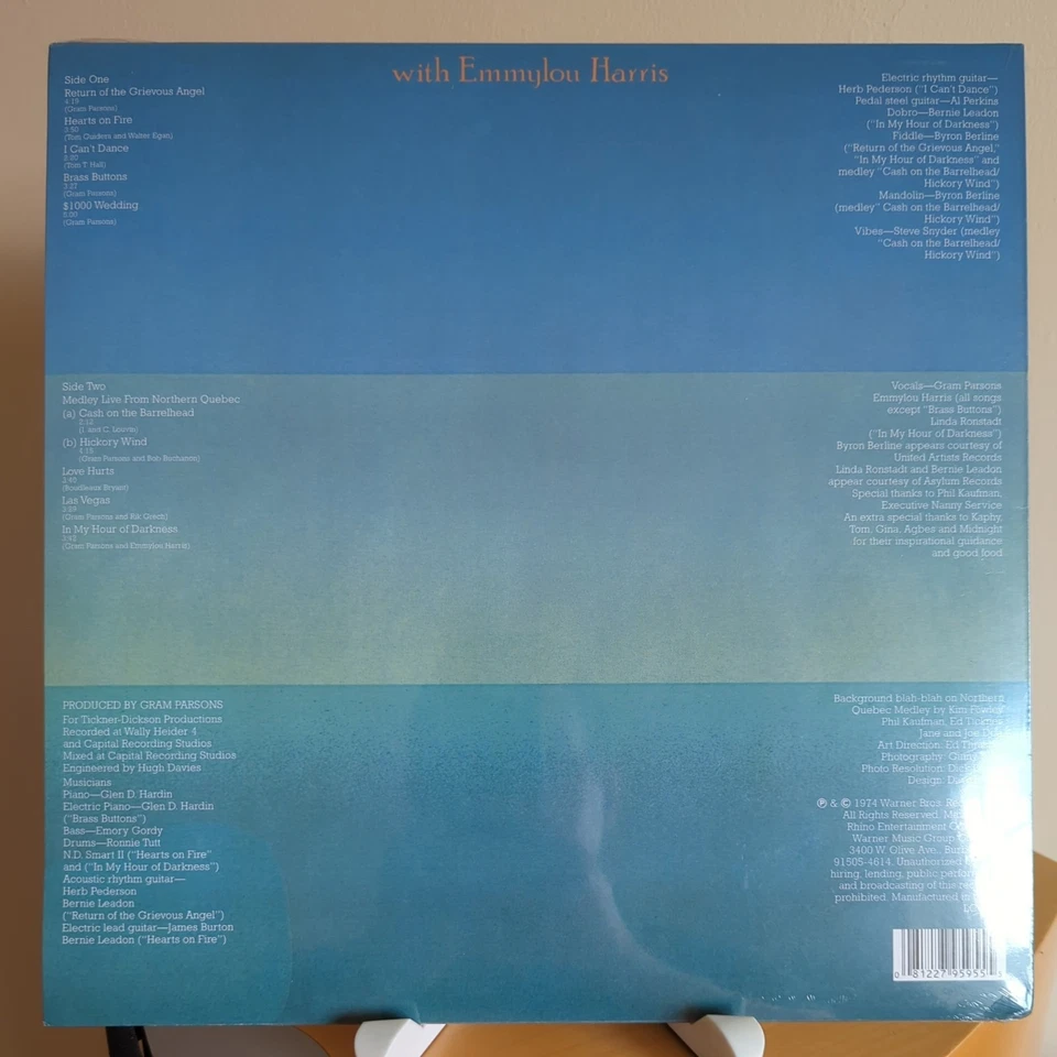 Gram Parsons Grievous Angel LP Album vinyl record 2014 reissue remastered 180g - Image 2 of 4