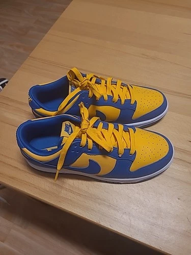 Nike Dunk Low Retro "UCLA" - Blau Gelb, Größe 42.5