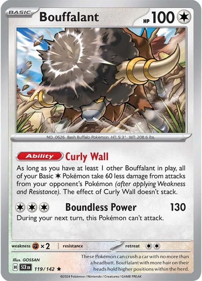 Bouffalant Holo Rare SV07: Stellar Crown 119/142 NM
