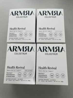 4 Boxes ARMRA Colostrum Health Revival Immune Support Unflavored 30 Packets each