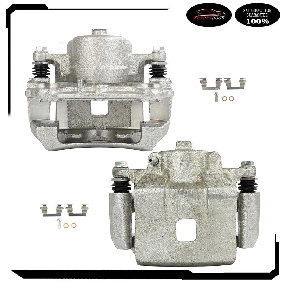 Pinzas de freno delanteras con juego de soportes (2) para Chevrolet Cobalt HHR Pontiac G5 Foto 3 de 4