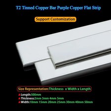 Barra di rame stagnato T2 viola rame striscia piatta piastra di messa a terra conduttiva busbar