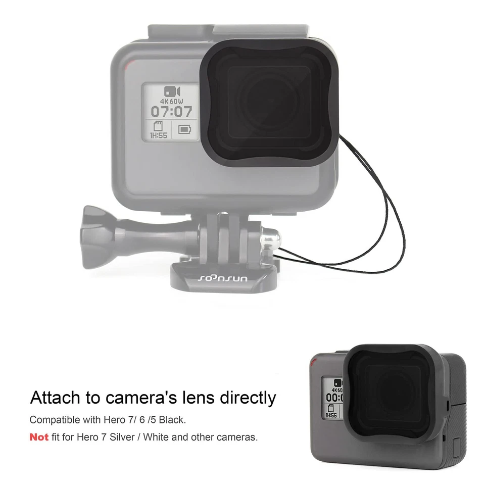 ND Filter Kit for GoPro Hero 5/6/7 Black, 4-Pack (ND8, ND16, ND32, CPL), Mult... - Image 2 of 4