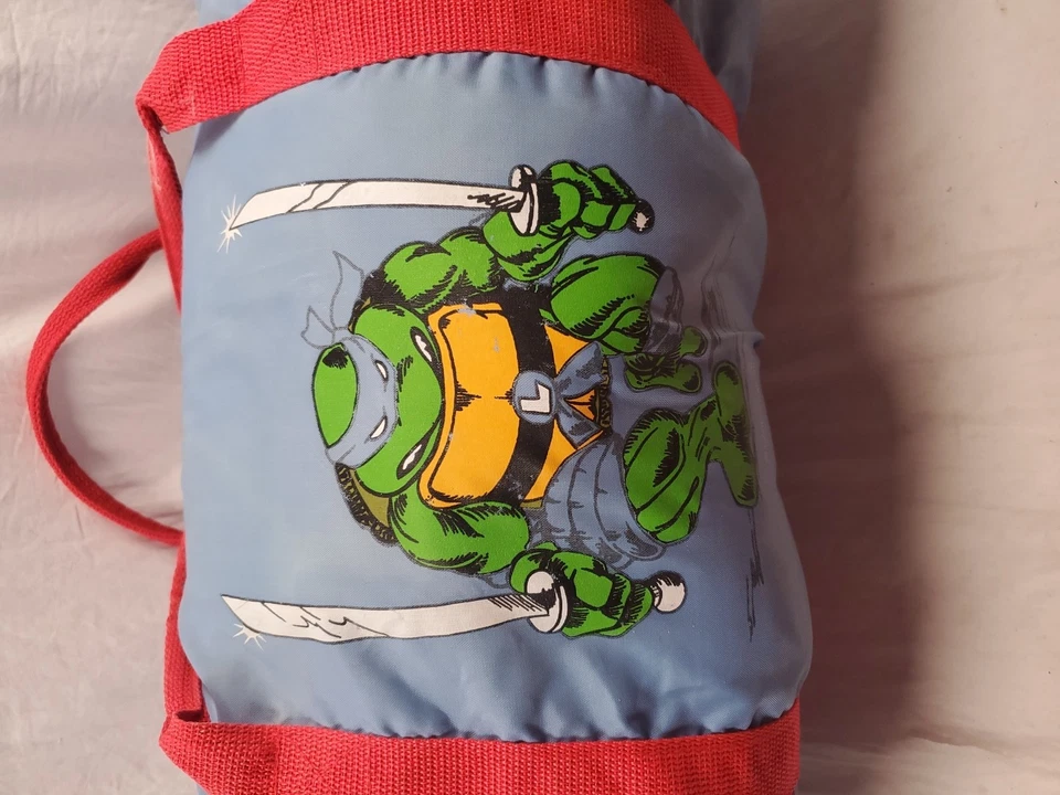Teenage Mutant Ninja Turtles TMNT Duffle Gym Bag Leonardo Mirage 1988 Vintage - Image 3 of 4