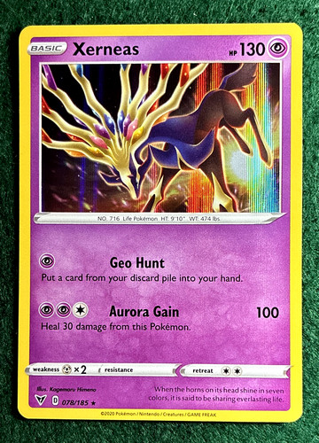 Xerneas 078/185 Swsh04: Vivid Voltage Reverse Holo Pokémon TCG