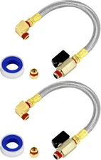 2 Pack Extended Tank Drain Valve Assembly Kit for Air Compressor, Including 10 I