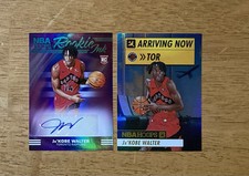 Ja'Kobe Walter 2024-25 Panini NBA Hoops RC Rookie Ink Auto & Arriving Now HOLO