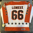 VERY RARE Mario LEMIEUX Signed Vintage NHL Wales Conference All-Star Pro Jersey