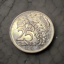 UNC TRINIDAD & TOBAGO 25 Cents - 1997- Copper-nickel 3.53 g 20 mm #11225