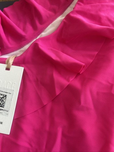 Girls One Piece Swimsuit with Skirt One Shoulder Ruffle Bathing Suit Size 14 - Afbeelding 4 van 14