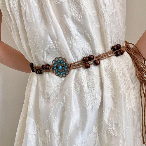 Boho Waist Chain Handwoven Adjustable Belt Women Ethnic D3P7 Accessories W6F4 - Picture 7 of 18