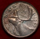 🇨🇦 Uncirculated Toned 1947 King George VI 25 Cents Silver Foreign Coin