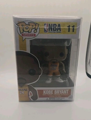 Kobe Bryant #11 Funko Pop Vinyl Figure Yellow Jersey, W-Protector LA NBA 2015