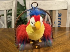 Vintage 1991 Gemmy Pete The Repeat Talking Parrot On A Perch
