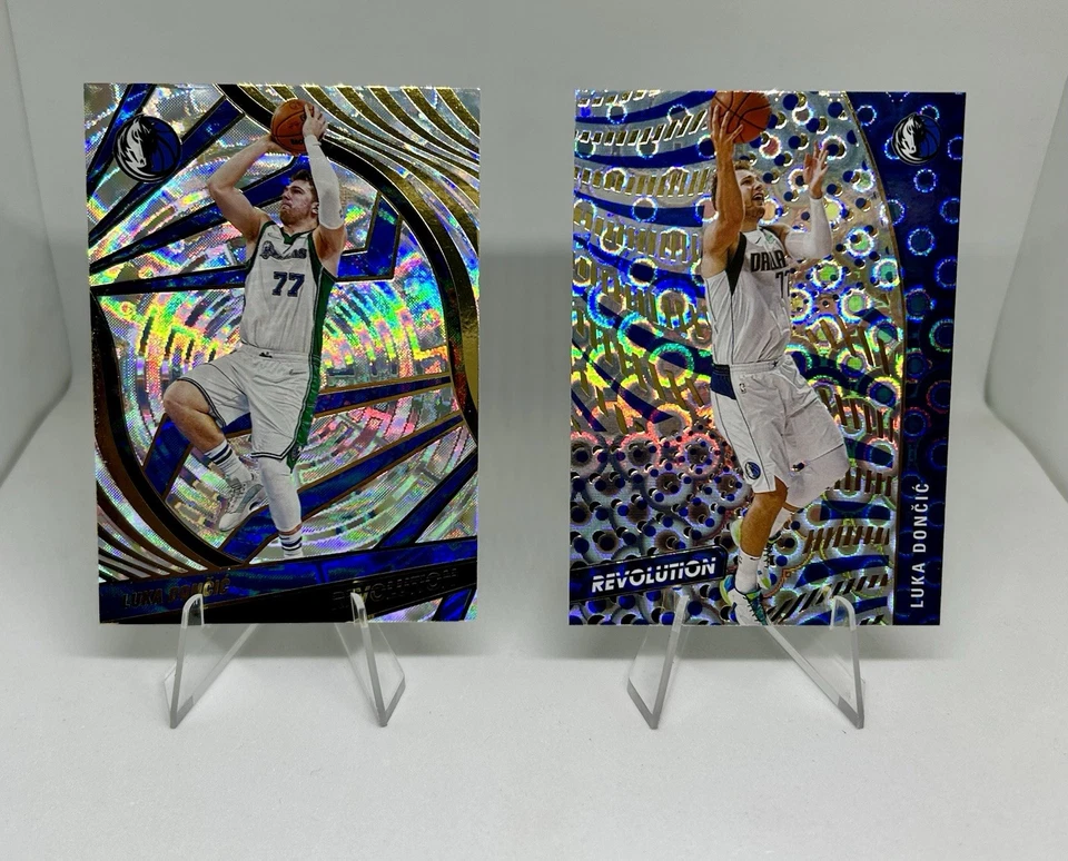 Lote surtido de tarjetas coleccionables paralelas 2020-22’ Panini NBA grande Luka Doncic (9) Foto 4 de 4