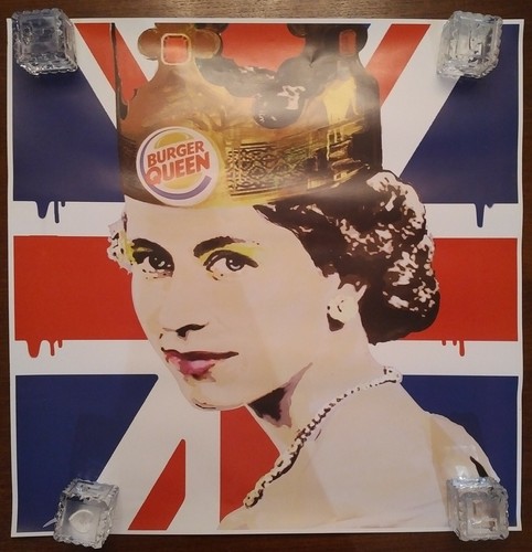 RARE - Queen Elizabeth Burger Queen Poster - Andy Warhol Pop Art style - 第 2/5 張圖片