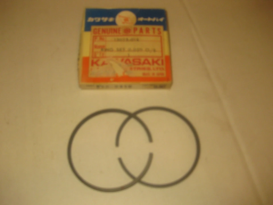 NOS 川崎 1966 B8S 原始设备制造商活塞环套装 尺寸 0.20 13025-016 — 第 2/3 张图片
