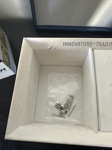 BOX FOR TISSOT WATCH BLUE (CASE AND BOOKLETS WITH SMALL PILLOW (No Watch) - Picture 7 of 13
