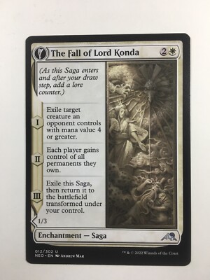 MTG Kamigawa Neon Dynasty The Fall of Lord Konda Fragment of Konda 012/302