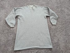 Vintage Hanes Herway Sweater Dress Womens Small Gray Pullover Long Sleeve