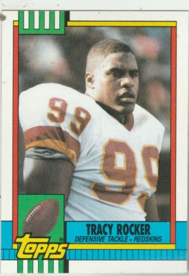 FREE SHIPPING-MINT-1990 Topps #123 Tracy Rocker Redskins PLUS BONUS CARDS
